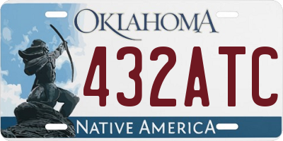 OK license plate 432ATC
