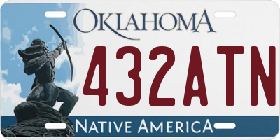 OK license plate 432ATN
