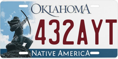 OK license plate 432AYT