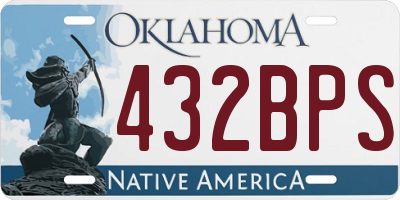 OK license plate 432BPS