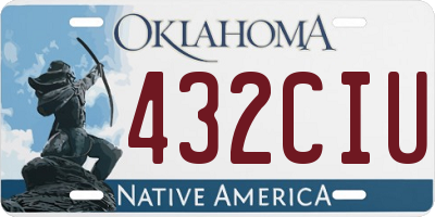 OK license plate 432CIU