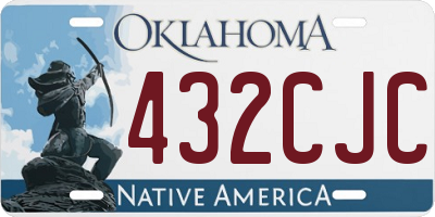 OK license plate 432CJC