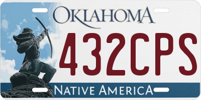 OK license plate 432CPS