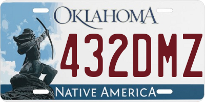 OK license plate 432DMZ
