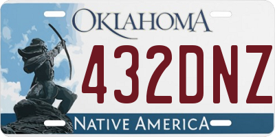 OK license plate 432DNZ