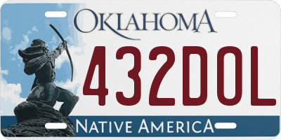 OK license plate 432DOL
