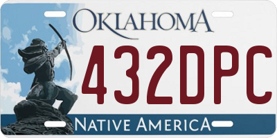OK license plate 432DPC