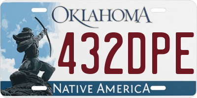 OK license plate 432DPE