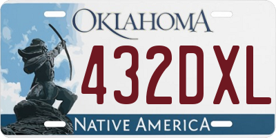 OK license plate 432DXL