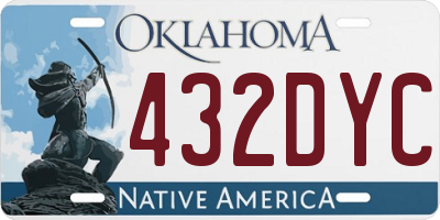OK license plate 432DYC