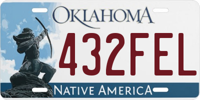 OK license plate 432FEL