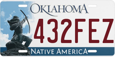 OK license plate 432FEZ