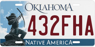 OK license plate 432FHA