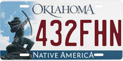 OK license plate 432FHN