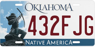 OK license plate 432FJG