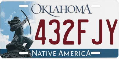 OK license plate 432FJY