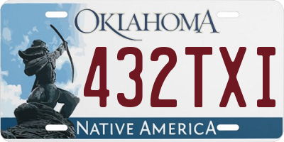 OK license plate 432TXI