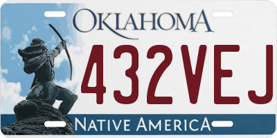 OK license plate 432VEJ