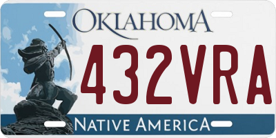 OK license plate 432VRA