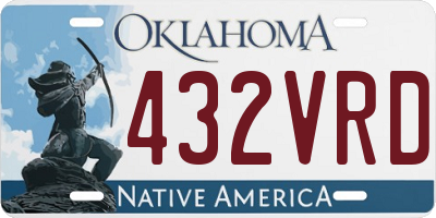 OK license plate 432VRD