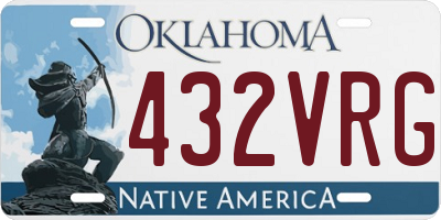 OK license plate 432VRG