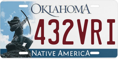 OK license plate 432VRI