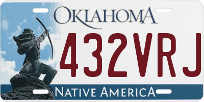 OK license plate 432VRJ