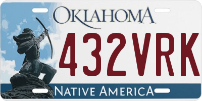 OK license plate 432VRK