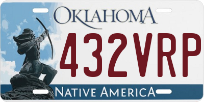 OK license plate 432VRP
