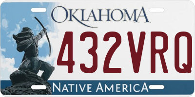 OK license plate 432VRQ