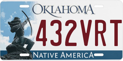 OK license plate 432VRT