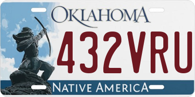 OK license plate 432VRU