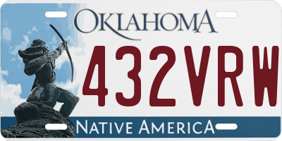 OK license plate 432VRW