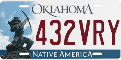 OK license plate 432VRY