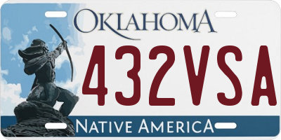 OK license plate 432VSA