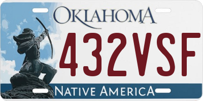 OK license plate 432VSF