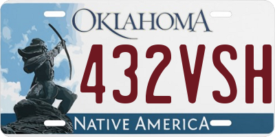 OK license plate 432VSH
