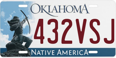 OK license plate 432VSJ