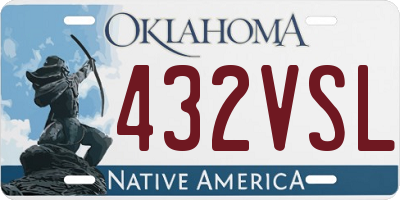 OK license plate 432VSL