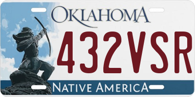 OK license plate 432VSR