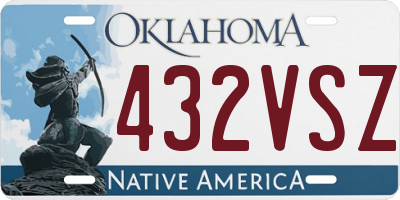 OK license plate 432VSZ