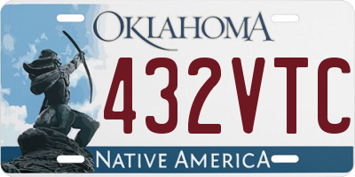 OK license plate 432VTC