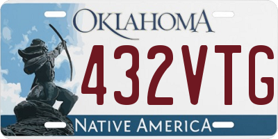 OK license plate 432VTG