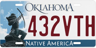 OK license plate 432VTH
