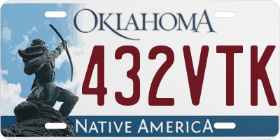 OK license plate 432VTK