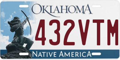 OK license plate 432VTM