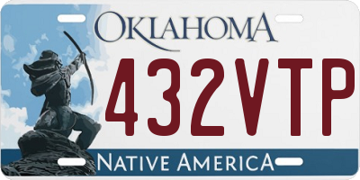 OK license plate 432VTP