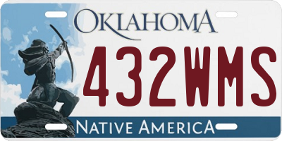 OK license plate 432WMS