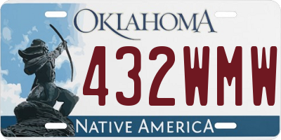OK license plate 432WMW