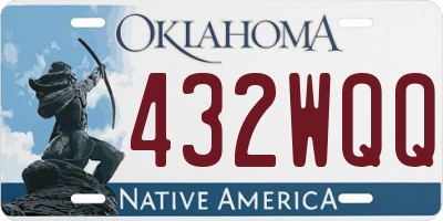 OK license plate 432WQQ